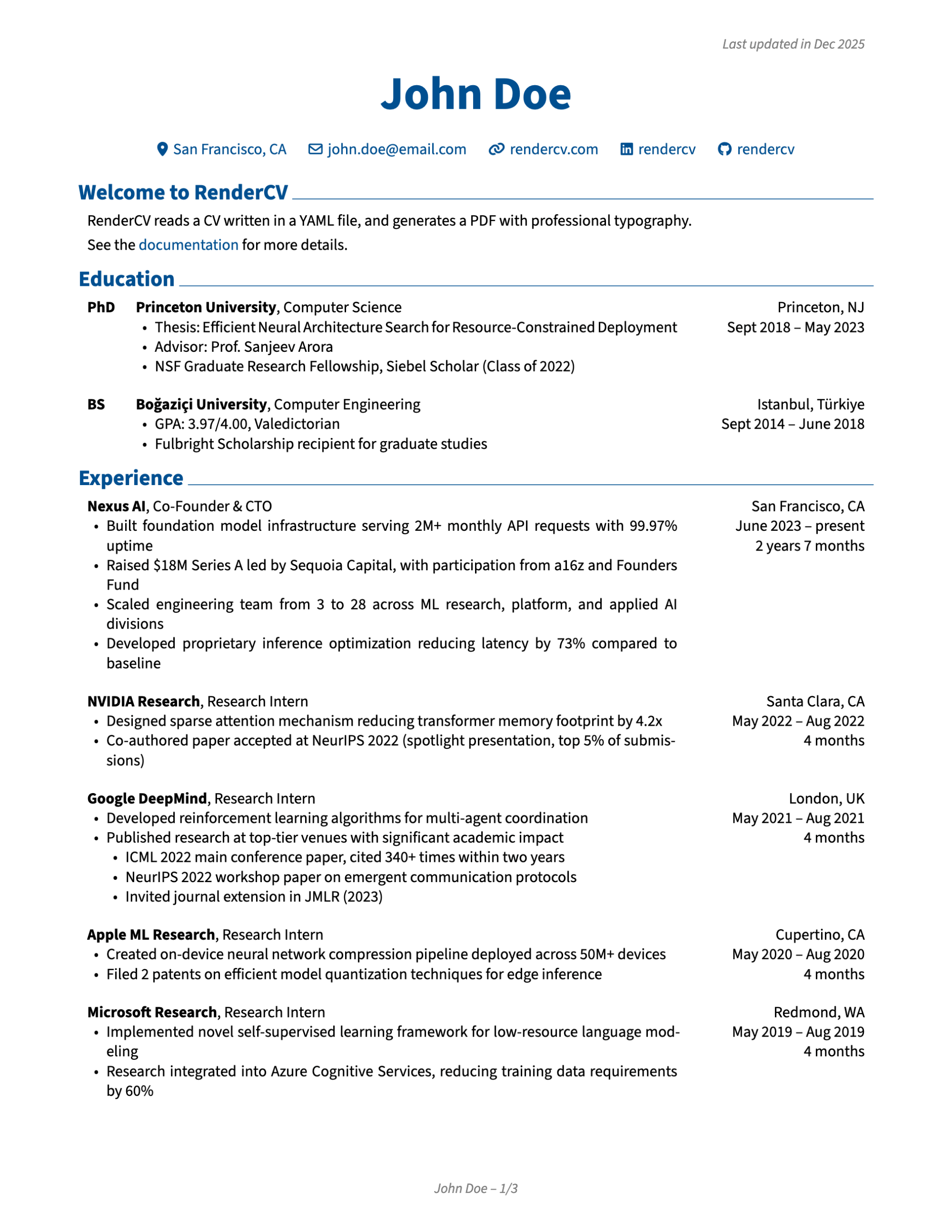 《Write a Resume with YAML》