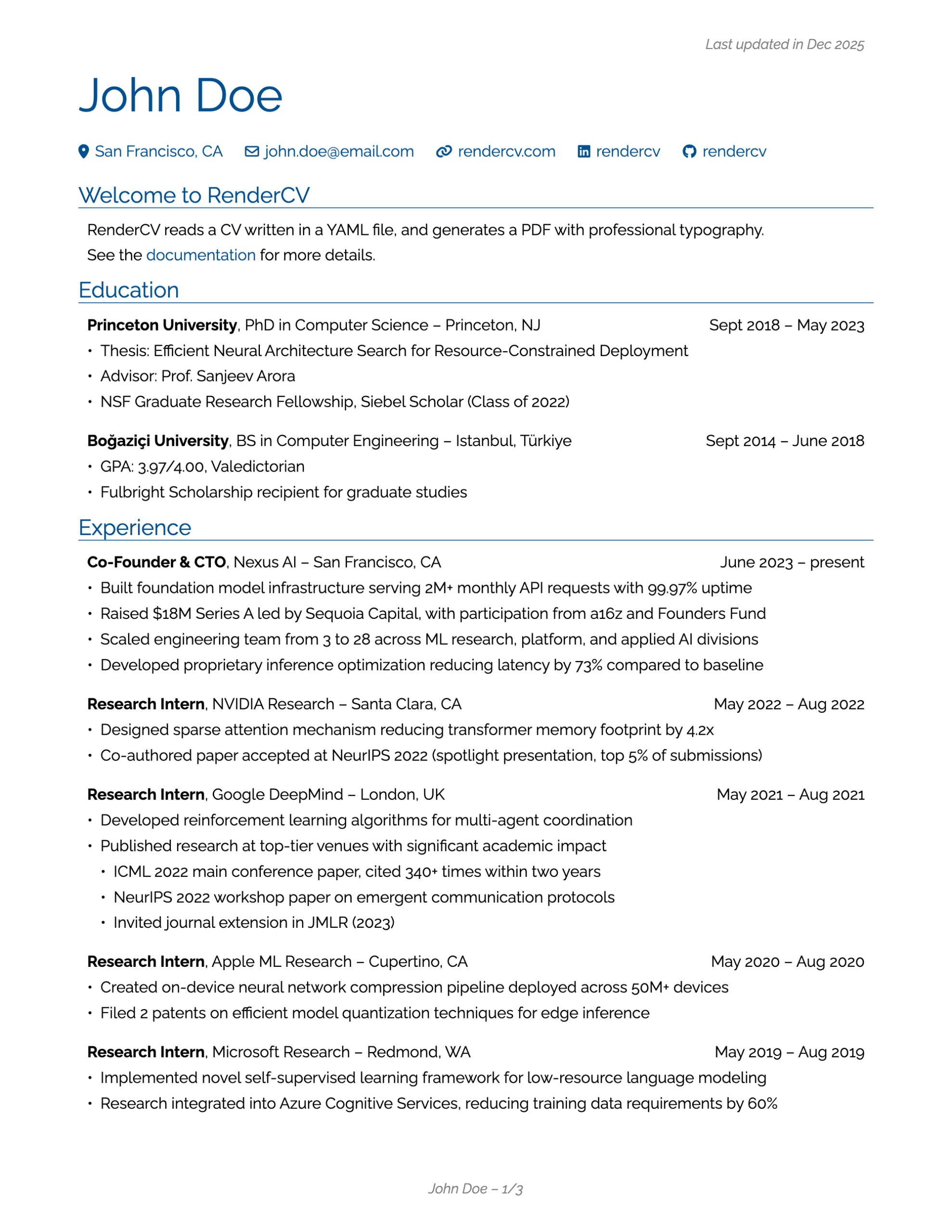《Write a Resume with YAML》